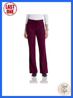 Womens Medical Scrub Pant 5 Pocket Zip Cargo Mid Rise Flare